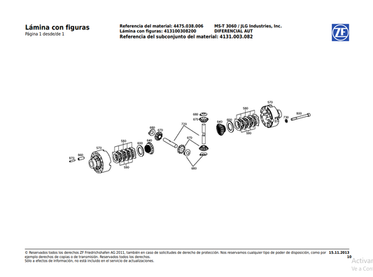 Catalogo de Recambios Eje Delantero MS-T 3060 - 4475.038.006