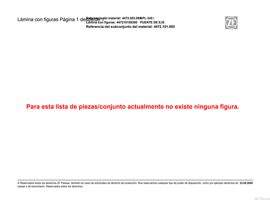 Catalogo de Recambios Eje Delantero ZF APL-345 - 4472.053.095