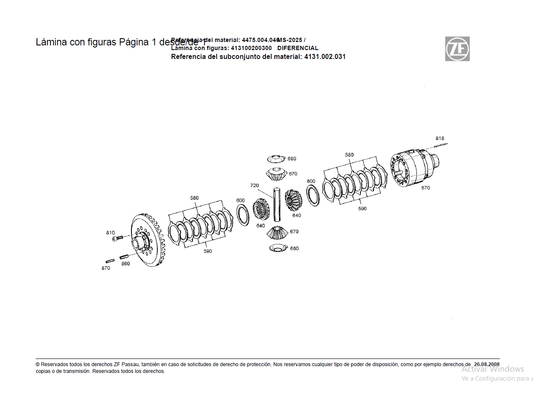 Catalogo de Recambios Eje Delantero ZF MS-2025 - 4475.004.046