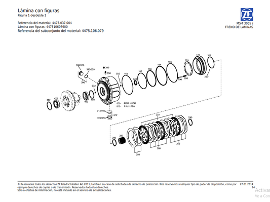 Catalogo de Recambios Eje Trasero ZF MS-T 3055 - 4475.037.004