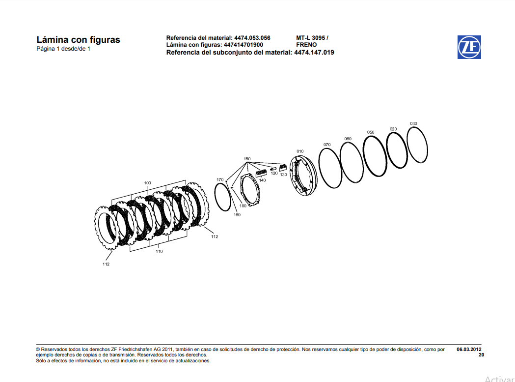 Catalogo de Recambios Eje Delantero ZF MT-L 3095 - 4474.053.056