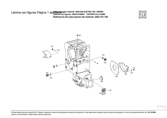 Catalogo de Recambios Servotransmisión ZF 4 WG-150 DEERE - 4642.054.012