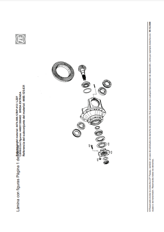 Catalogo de Recambios Servotransmisión ZF AP-412 LZZF - 4474.006.127