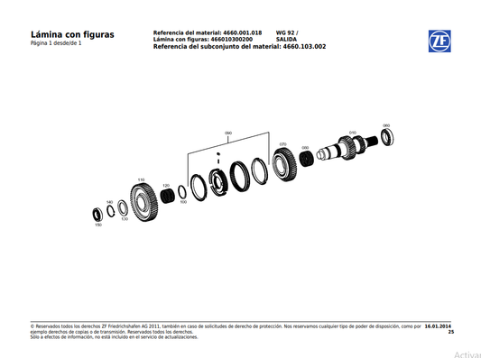 Catalogo de Recambios Servotransmisión ZF WG 92 - 4660.001.018