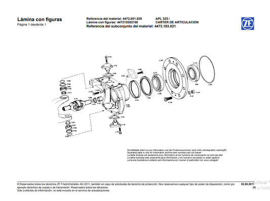 Catalogo de Recambios Transmisión ZF APL 325 - 4472.051.029