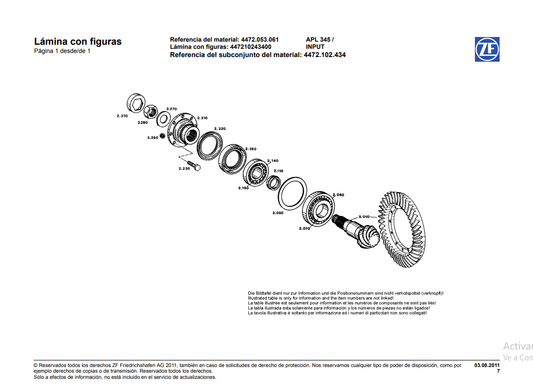 Catalogo de Recambios Transmisión ZF APL 345 - 4472.053.061