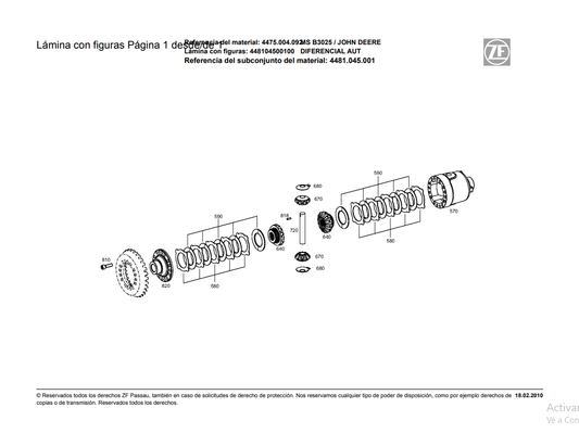 Catalogo de Recambios Transmisión ZF MS B3025 - 4475.004.092