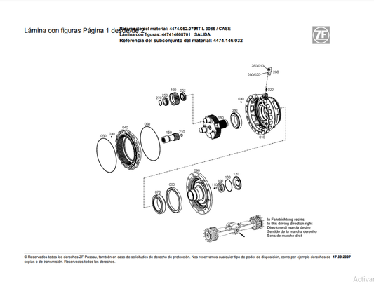 Catalogo de Recambios Transmisión ZF MT-L 3085 - 4474.052.079