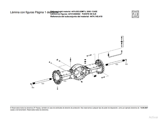 Catalogo de Recambios Transmisión ZF MT-L 3095 CASE - 4474.053.029