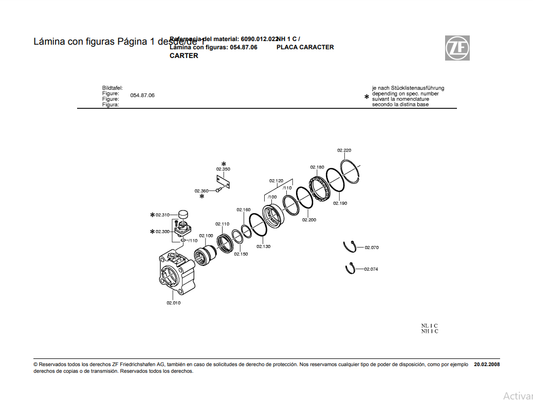 Catalogo de Recambios Transmisión ZF NH 1C - 6090.012.022