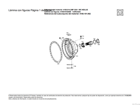 Catalogo de Recambios Transmisión ZF P 3301 MC NEILUS - 4108.014.200