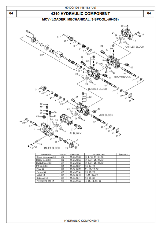 MANUAL DE PARTES RETROEXCAVADORA HYUNDAI H940C