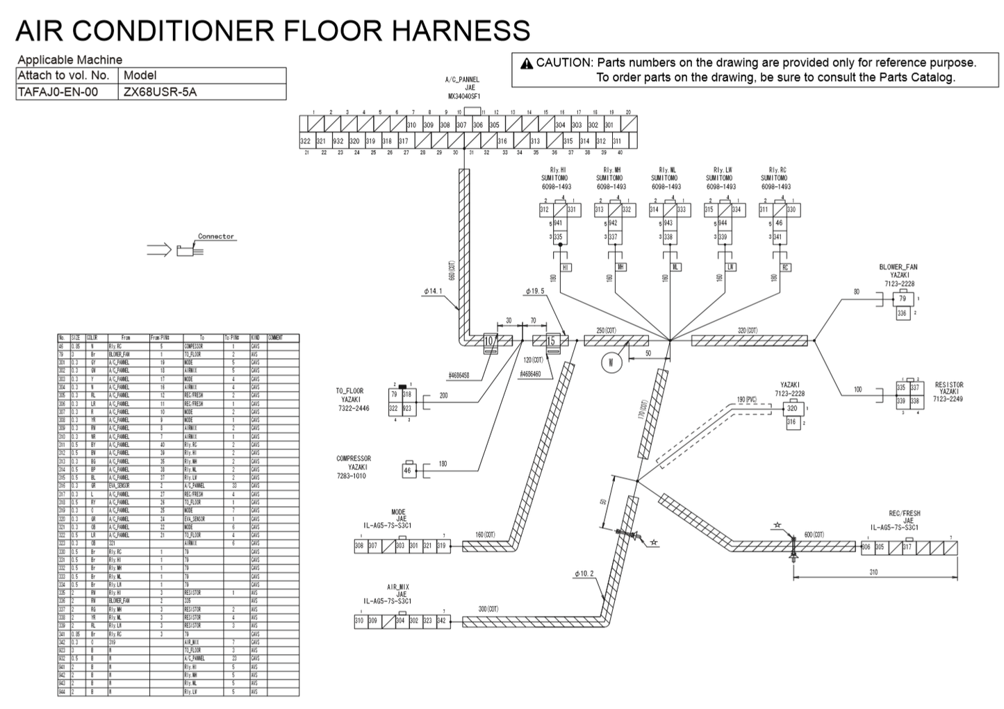 Manual Diagrama Eléctrico - Hidráulico Excavadora Hitachi ZX68USR-5A