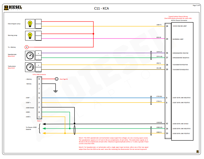 Manual Diagrama de Cableado Eléctrico Completo Motor Caterpillar C11