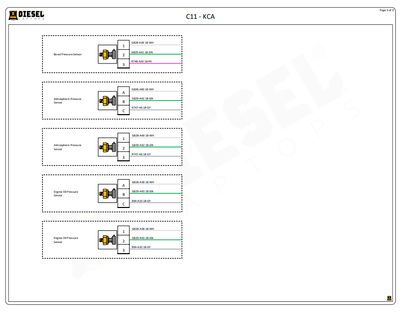Manual Diagrama de Cableado Eléctrico Completo Motor Caterpillar C11