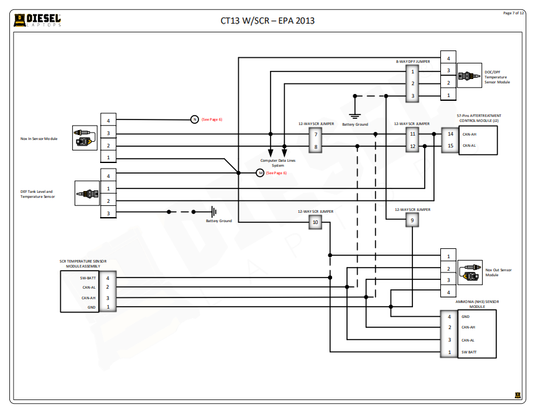 Manual Diagrama de Cableado Eléctrico Completo Motor Caterpillar CT13 EPA 2013
