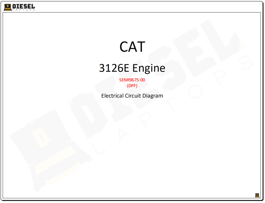 Manual Diagrama de Cableado Eléctrico Motor Caterpillar 3126E (DPF)