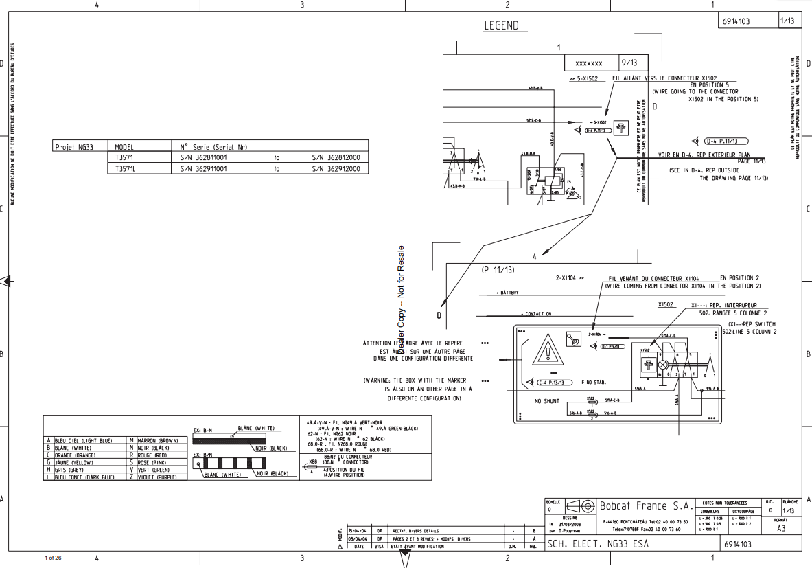 Manual Diagramas Electricos Manipulador Telescopico Bobcat T3571L