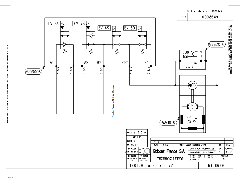 Manual Diagramas Hidraulicos Manipulador Telescopico Bobcat T40170