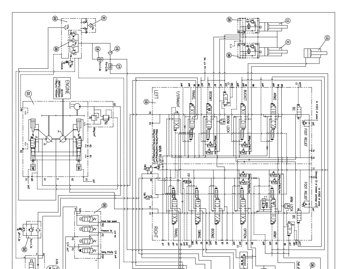 Manual Hidraúlico Excavadora Daewoo S420LC-V