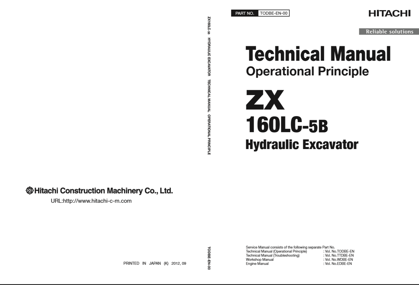 Manual Principios Operativos Excavadora Hidráulica Hitachi ZX 160LC-5B