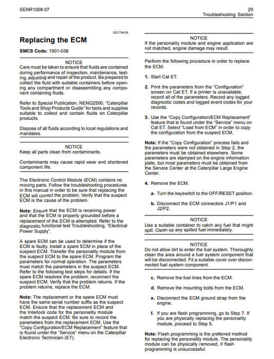 Manual Solución de Problemas Motor Marino Caterpillar 3500B