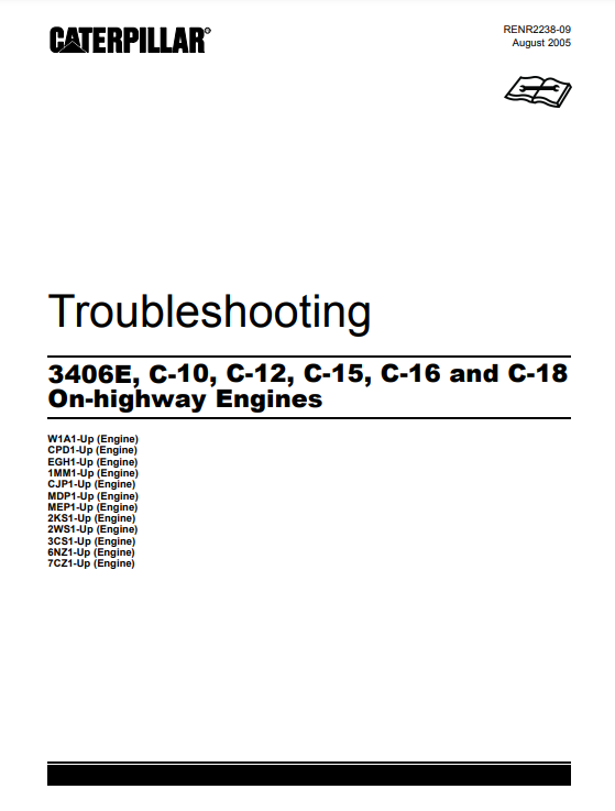Manual Solución de Problemas Motores de Carretera Caterpillar 3406E, C-10, C-12, C-15, C-16 y C-18