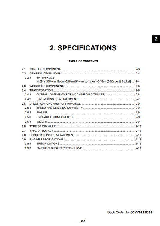 Manual Taller Excavadora Kobelco SK135SR-LC-2