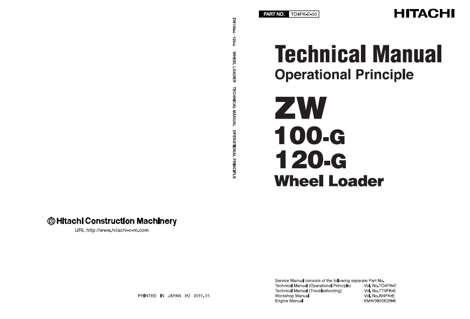 Manual Técnico y Diagramas Circuitos Eléctricos Cargador Hitachi ZW100 120G