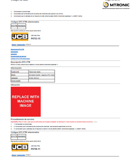 Manual de Codigos de Fallo Retroexcavadora JCB 3CX