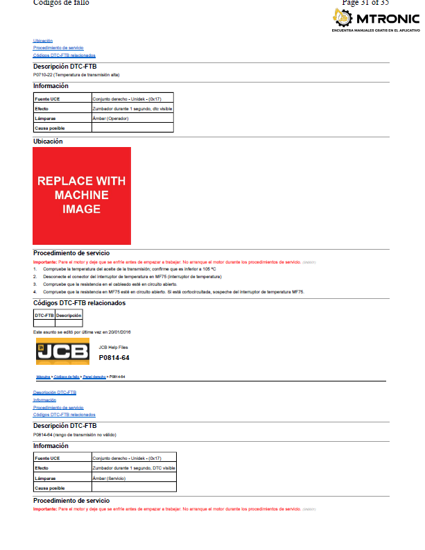 Manual de Codigos de Fallo Retroexcavadora JCB 3CX