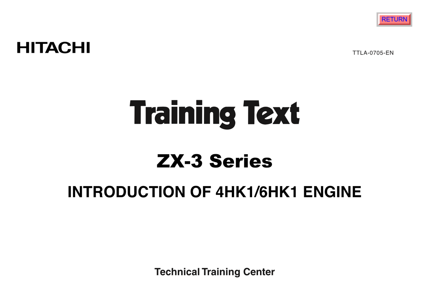 Manual de Entrenamiento Motor Isuzu ZX-3 Series 4HK1, 6HK1