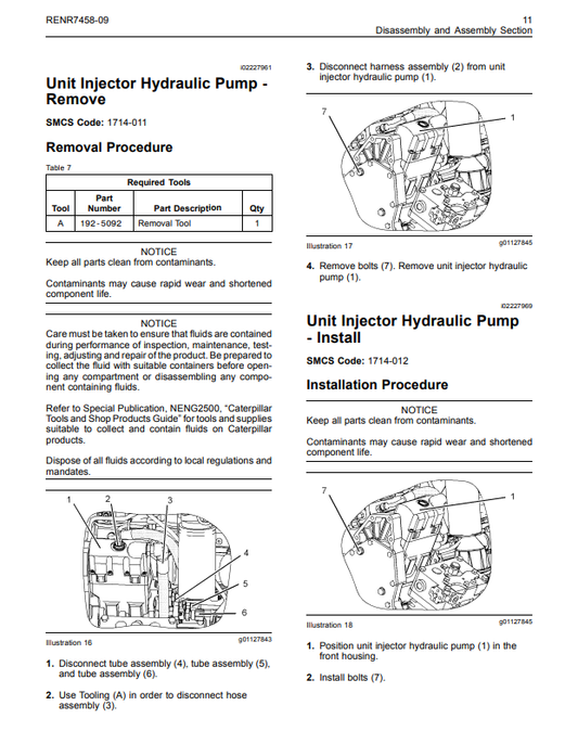 Manual de Montaje y Desmontaje Motor de Carretera Caterpillar C7