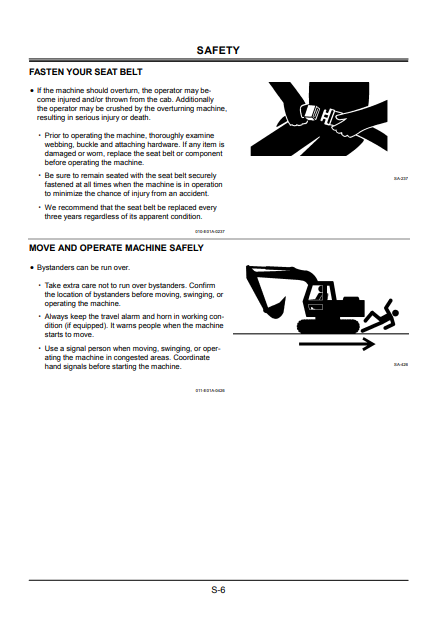 Manual de Operación Excavadora Hitachi Zaxis 210K- 210LCK