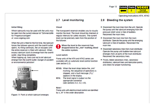 Manual de Operación e Instrucciónes Bomba Vogel KFA, KFAS