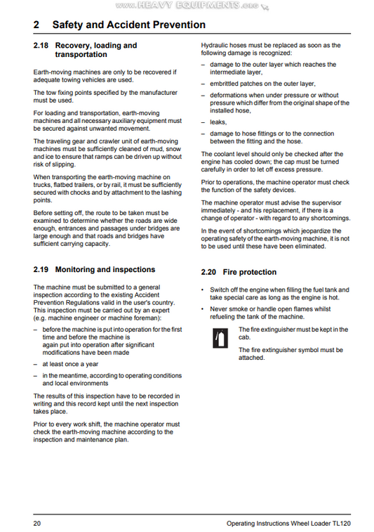 Manual de Operación e Instrucciones Cargador Terex TL120