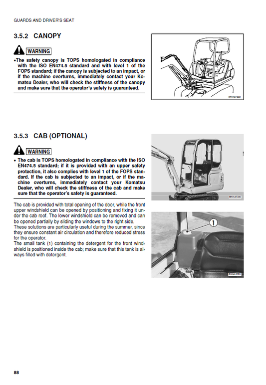 Manual de Operación y Manteniento Excavadora Hidraúlica Komatsu PC15R-8 - F22262