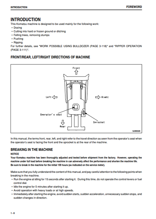 Manual de Operación y Mantenimiento Bulldozer Komatsu Japones D155AX-5 S.N 76001-76242