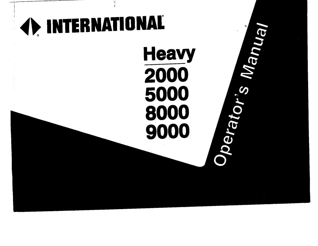 Manual de Operación y Mantenimiento Camión International 2000, 5000, 8000, 9000