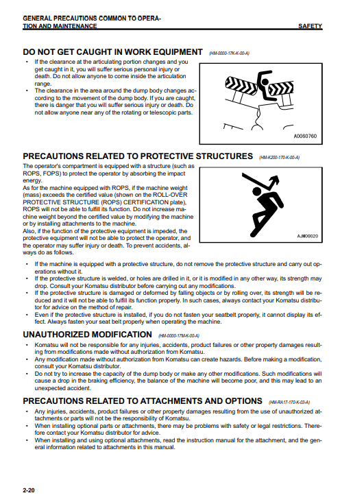 Manual de Operación y Mantenimiento Camión Japones Komatsu HM300-3 S.N 3001-UP