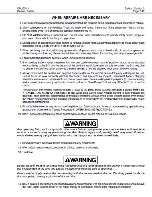 Manual de Operación y Mantenimiento Camión Minero Komatsu 930E-2