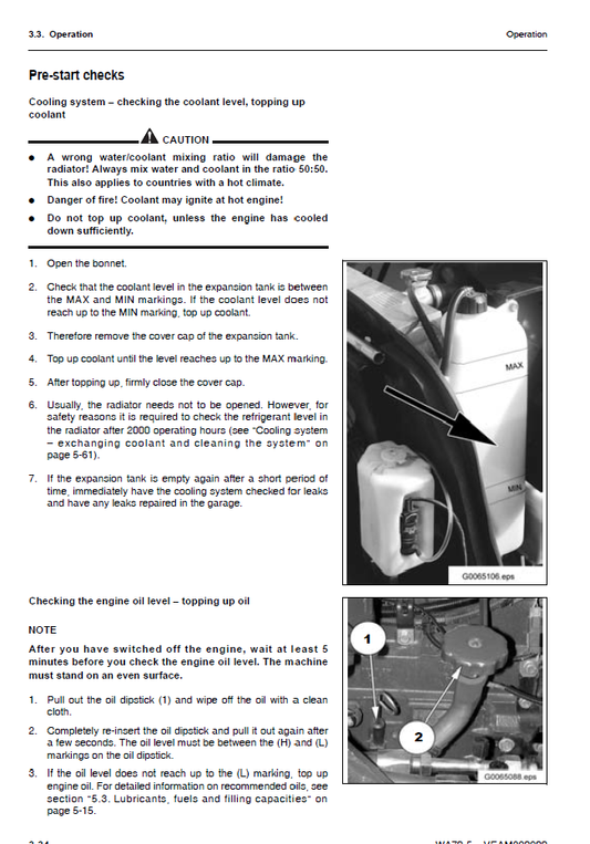Manual de Operación y Mantenimiento Cargador Komatsu WA70-5 - H50051