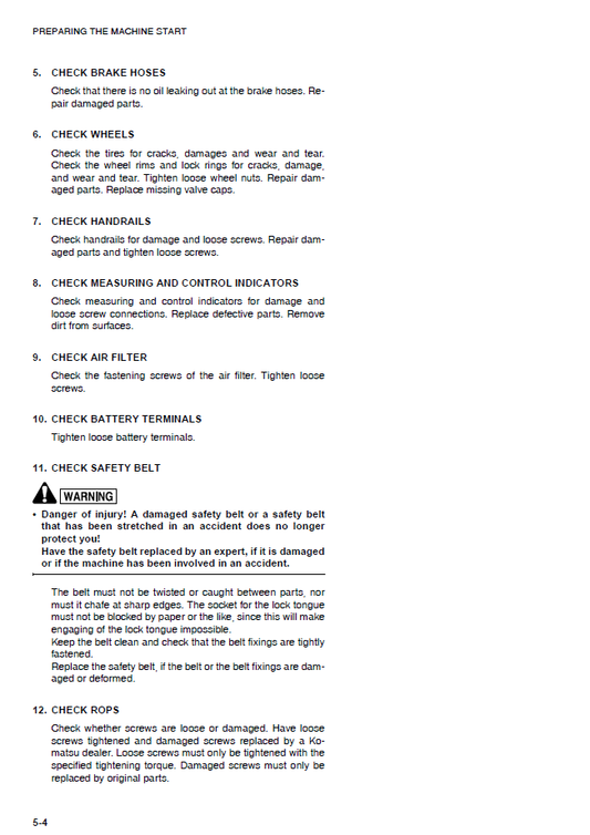 Manual de Operación y Mantenimiento Cargador Komatsu WA95-3 - 20672