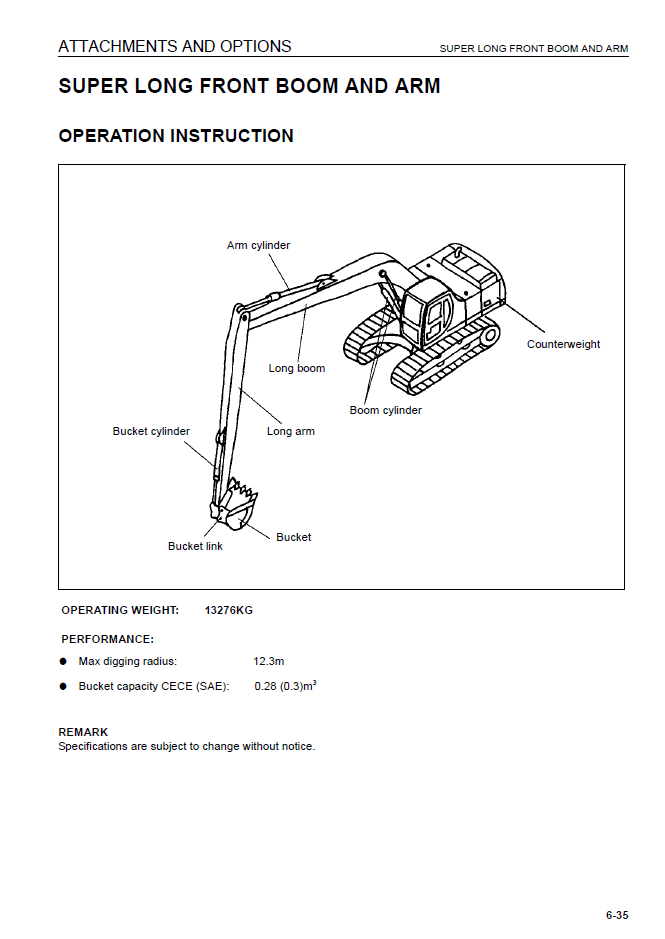 Manual de Operación y Mantenimiento Excavadora Hidraúlica Komatsu PC130-7 - 72642