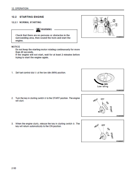 Manual de Operación y Mantenimiento Excavadora Komatsu PC200, PC200LC-6, PC210LC-6, PC220LC-6, PC250LC-6