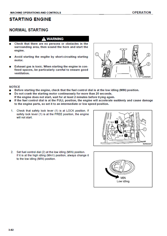 Manual de Operación y Mantenimiento Excavadora Komatsu PC200, 200LC-7, PC210, 210LC-7, PC220, 220LC-7