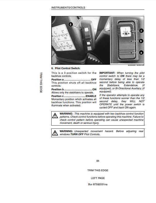 Manual de Operación y Mantenimiento Retroexcavadora Caterpillar 580M, 580M Turbo, 580 SM, 580SM+, 590SM