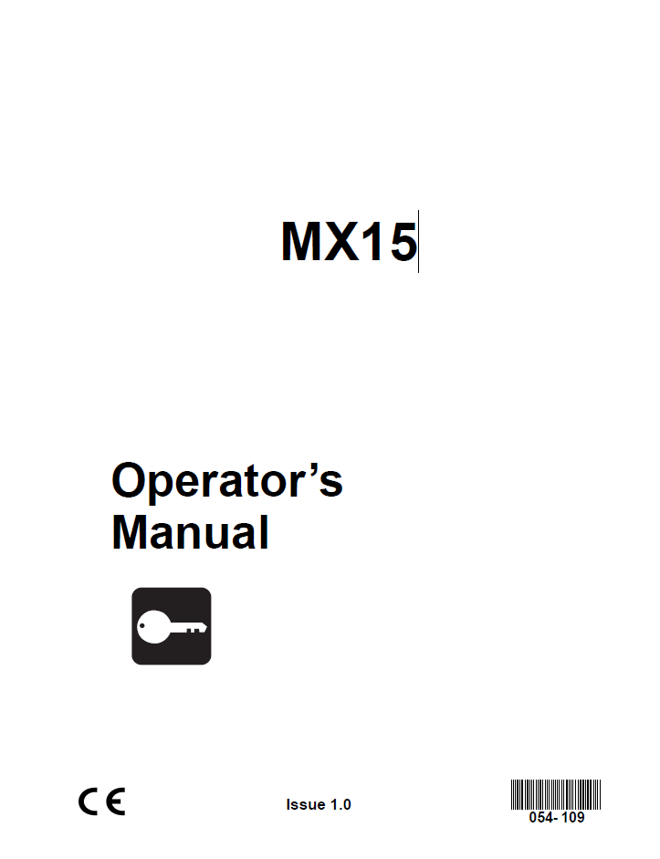 Manual de Operador Excavadora Ditch Witch MX15