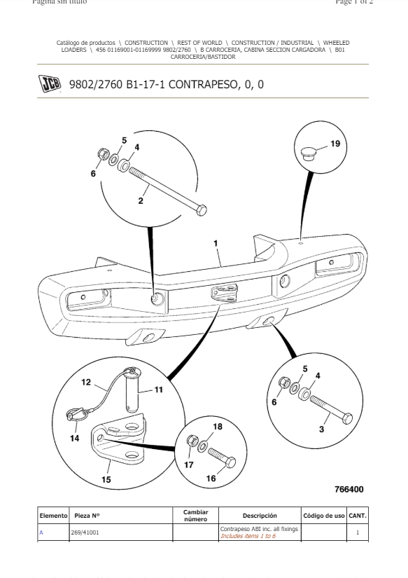 Manual de Partes Cargador JCB 456ZX