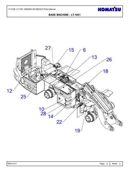 Manual de Partes Cargador Komatsu LT-1051